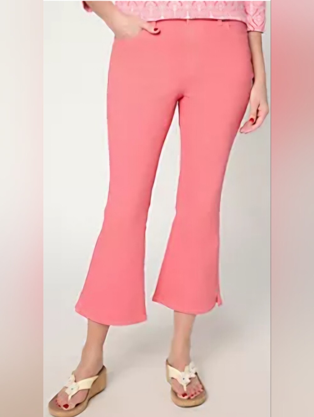 New Stretch Baby Boot Crop Pants Tea Rose 8